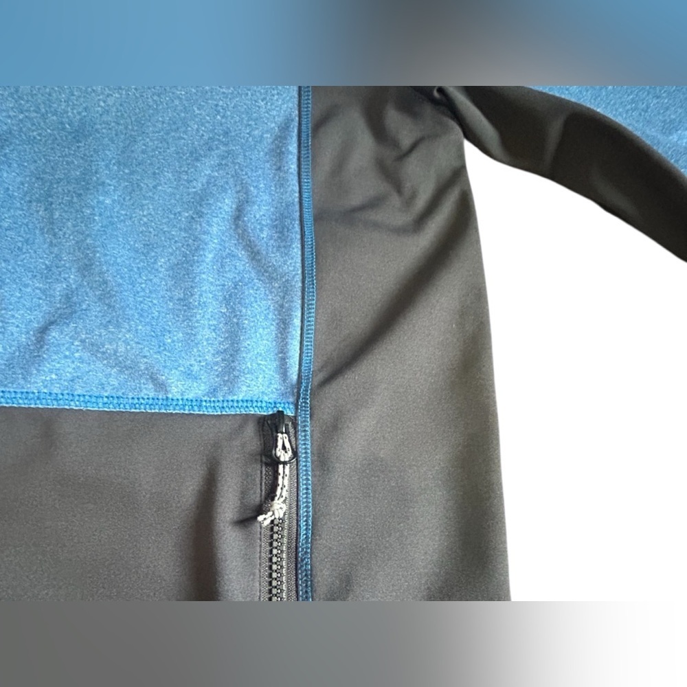 Elevate Athletic Jacket Blue Black Full Zip Lightweight Large XL Fit - Picture 7 of 15